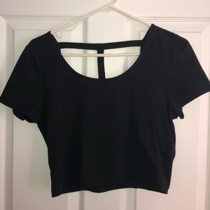 A black crop top